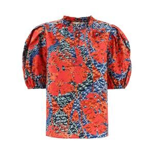 Ulla Johnson Tillie Puff Sleeve Top Flamingo Sz 0